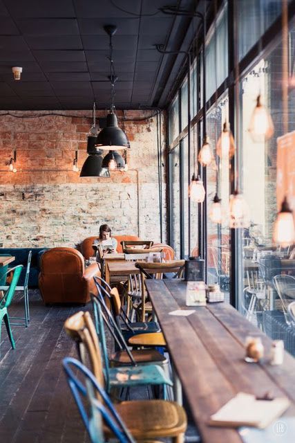 Cozy Cafe Blends Rustic and Industrial Design for an Inviting Atmosphere