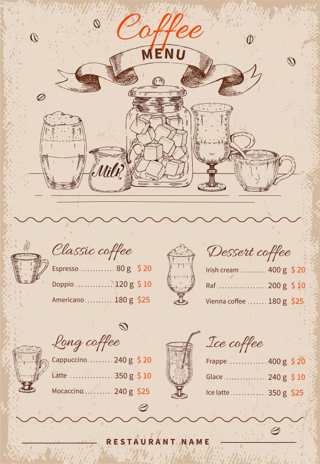 Charming Rustic Cafe Design Featuring Vintage-Inspired Coffee Menu and Cozy Atmosphere