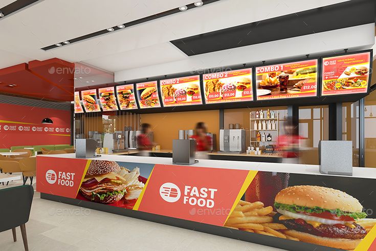 Modern Fast-Food Cafe Design Prioritizes Efficiency and Customer Experience