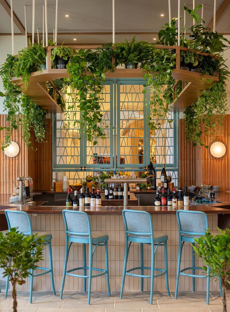 Inviting Cafe Design Blends Nature and Contemporary Aesthetics for Relaxation and Socializing