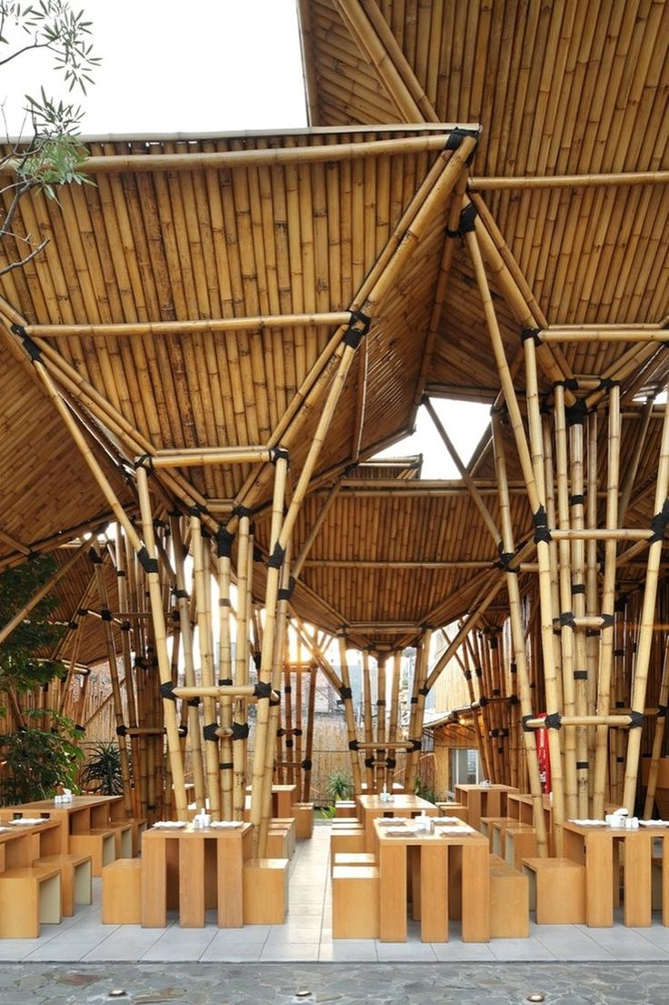 Innovative Bamboo Cafe Design: A Harmonious Blend of Nature and Modern Aesthetics