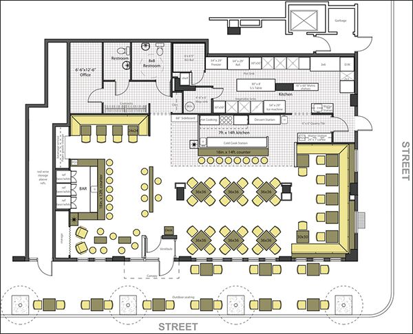 Optimized Cafe Floor Plan Enhances Functionality and Customer Experience