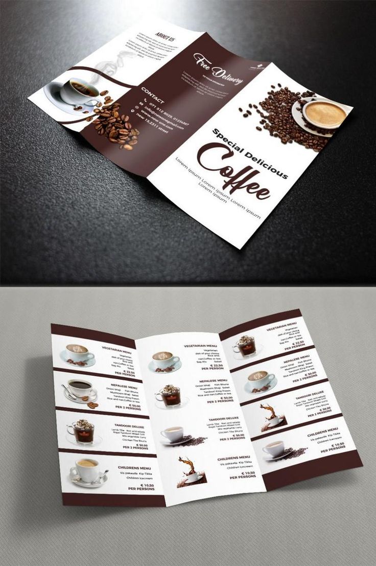 Elegant Cafe Menu Design Combines Modern Aesthetics with Inviting Atmosphere and User-Friendly Layout