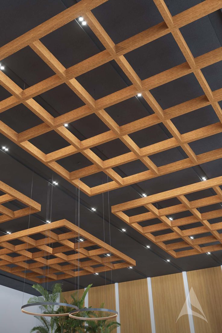 Innovative Wooden Grid Ceiling Enhances Cozy Sophistication in Cafe Design