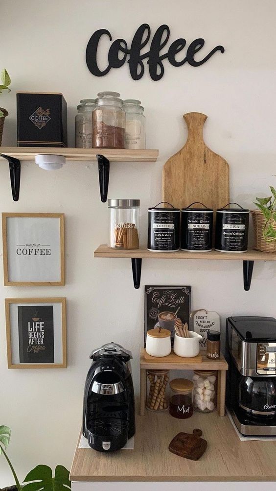 Cozy Cafe Design: A Stylish and Functional Coffee Station for Enthusiasts