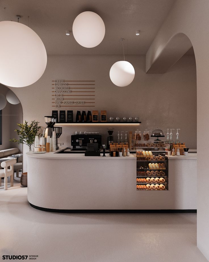 Modern Minimalistic Cafe Design with Inviting Atmosphere and Elegant Details