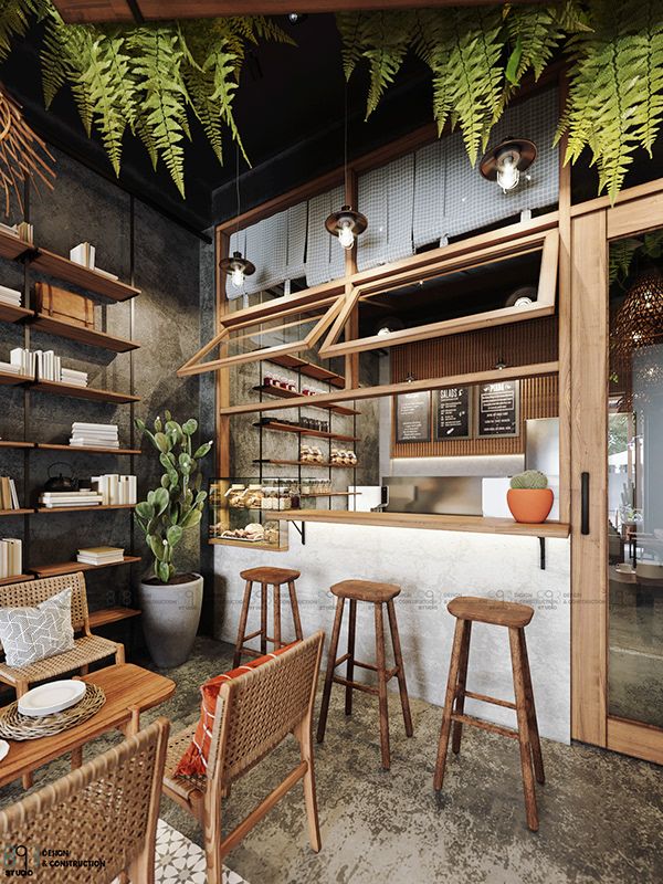 Earthy Cafe Interior Design