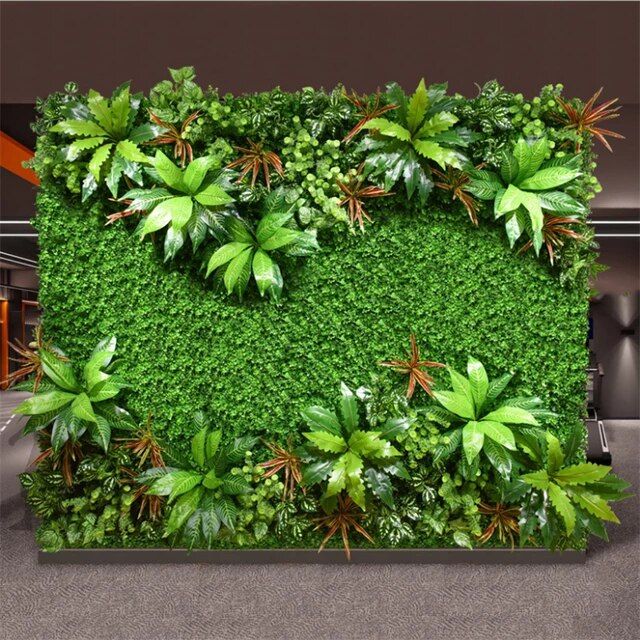 Vibrant Vertical Garden Enhances Cafe Atmosphere with Natural Beauty and Improved Air Quality