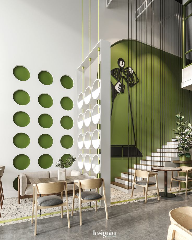 Contemporary Cafe Design: Vibrant Aesthetics and Functional Artistry