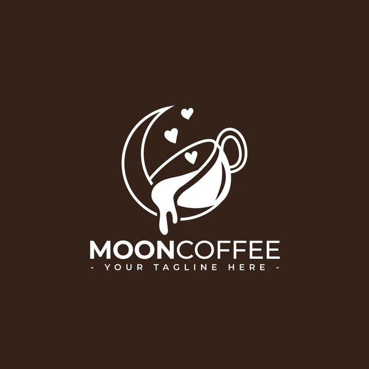 Minimalist Coffee Logo with Celestial Elements Evokes Warmth and Serenity