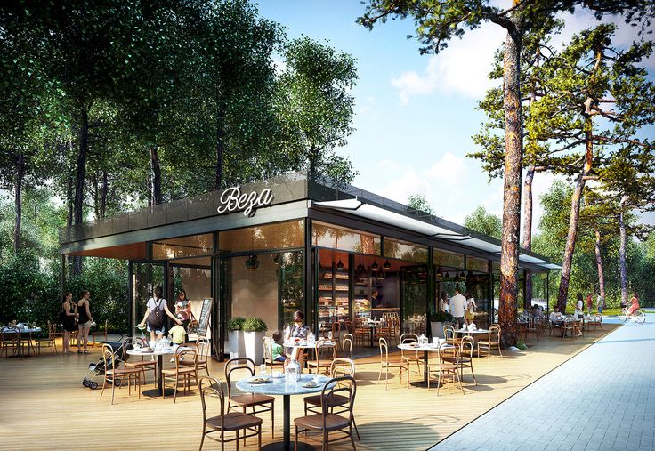 Modern Cafe Design Harmoniously Blends Contemporary Architecture with Natural Surroundings