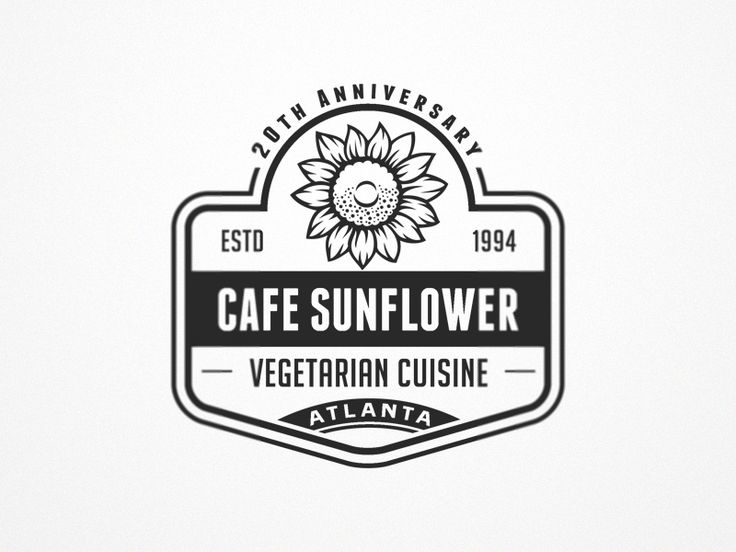 Vintage-Inspired Cafe Design with Sunflower Emblem Symbolizes Community and Freshness