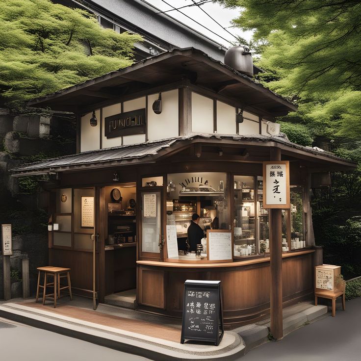 Charming Cafe Design Blends Traditional Japanese Architecture with Serene Natural Surroundings