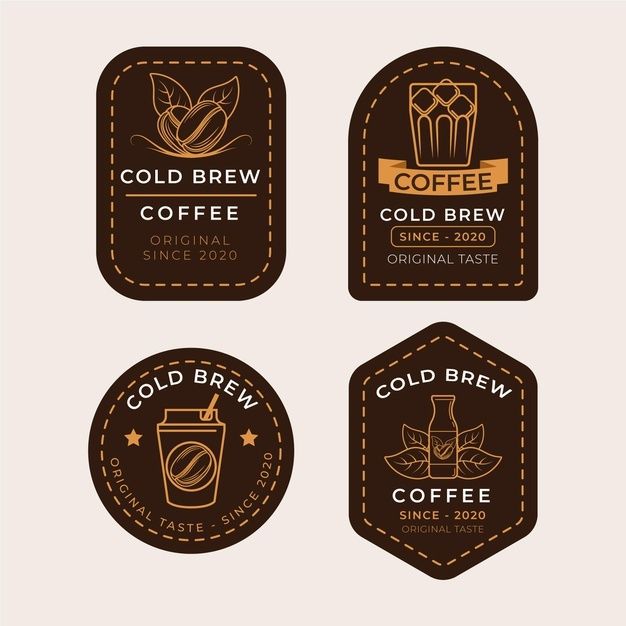 Chic Cold Brew Coffee Labels: Modern Elegance for Trendy Cafe Branding