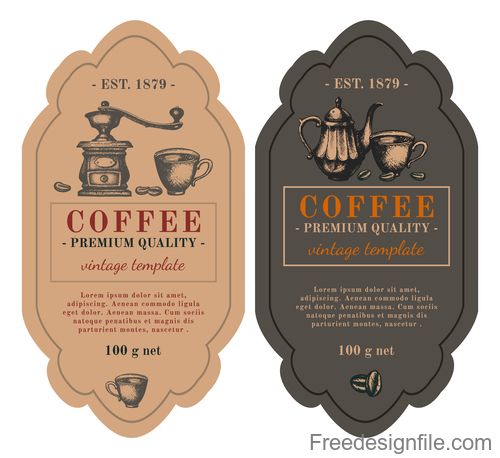 Vintage-Inspired Cafe Labels Combining Nostalgic Charm and Premium Quality