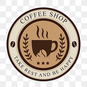 Cozy Cafe Logo Design: A Circular Emblem Featuring a Steaming Coffee Cup, Coffee Beans, and Leafy Accents