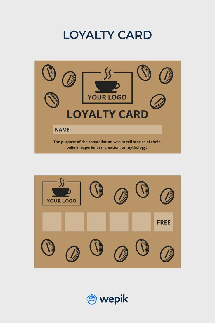 Warm, Rustic Cafe Loyalty Card Design Encourages Repeat Visits with Cozy Aesthetic