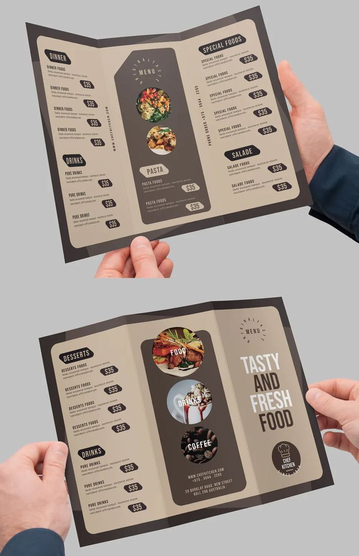 Modern Cafe Menu Design: Simple Elegance with Clear Navigation and Captivating Visuals