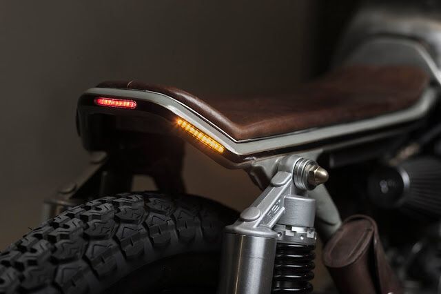 Modern Craftsmanship: A Sleekly Designed Motorcycle Seat Blending Leather and Metal