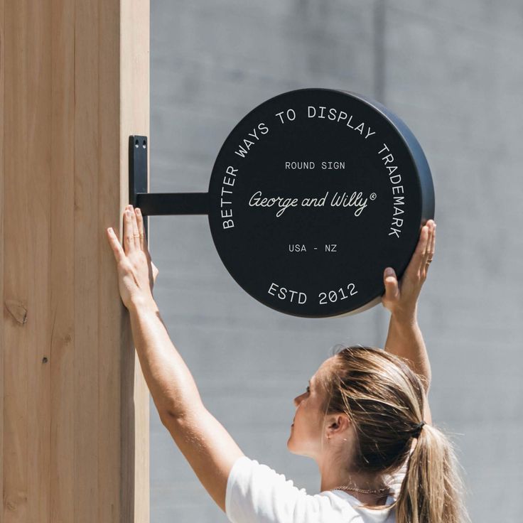 Modern Minimalist Cafe Signage Enhancing Rustic Charm