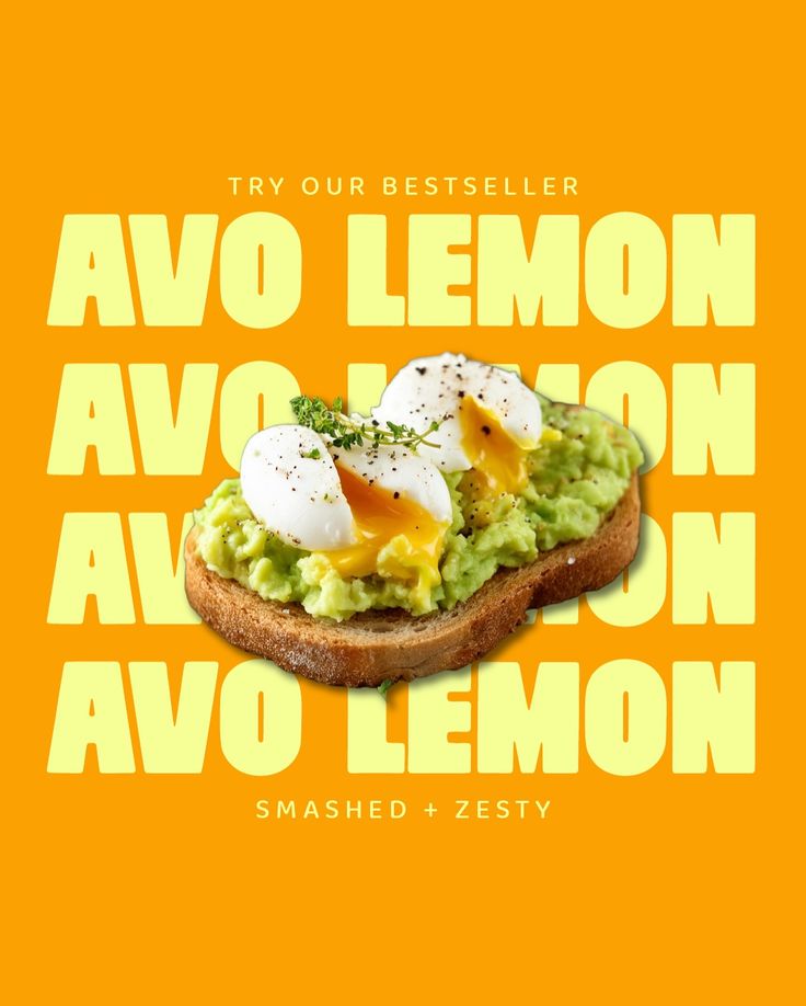 Vibrant Cafe Design Showcases Indulgent Avocado Toast in a Cheerful Atmosphere