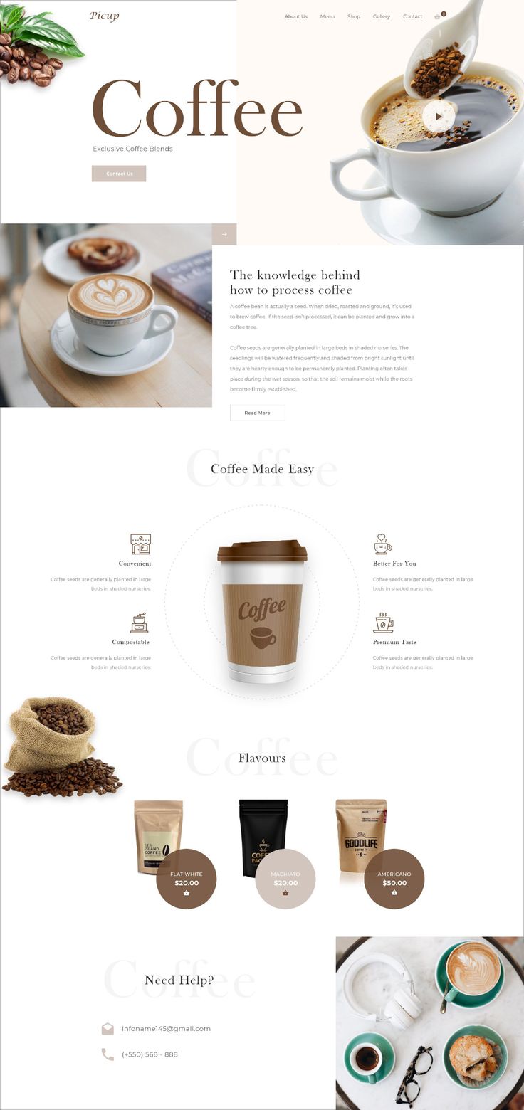 Modern Cafe Design: A Visually Engaging, User-Friendly Experience Celebrating Coffee Culture