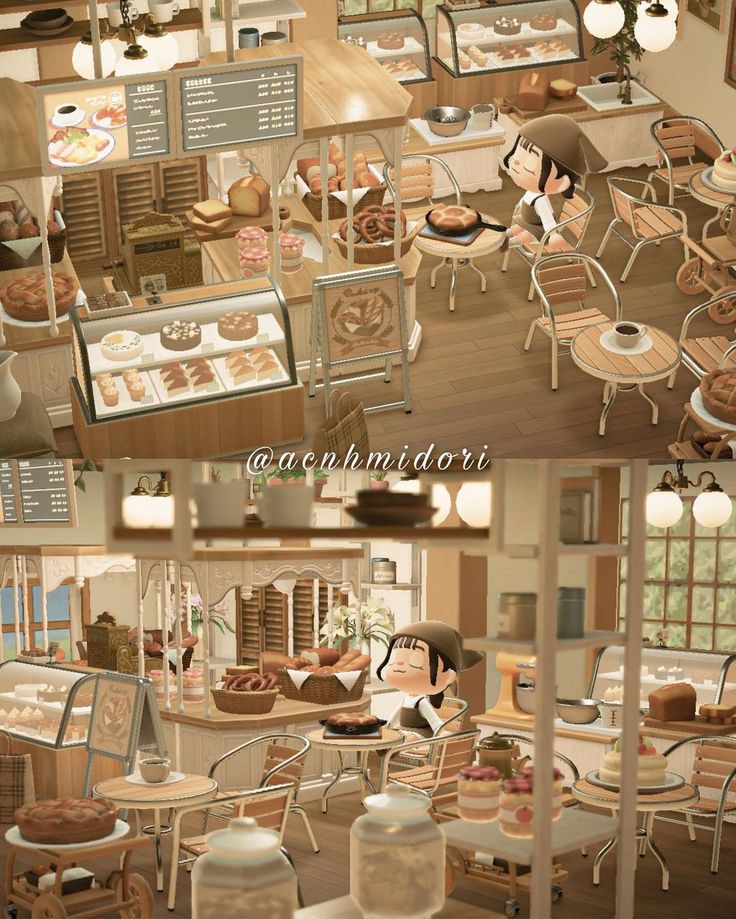 Inviting Cafe Design: Warm Ambiance with Wooden Furnishings, Tempting Baked Goods, and Relaxing Lighting