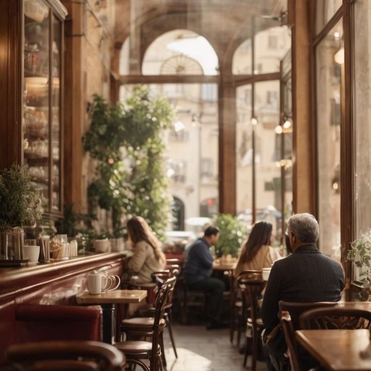 Cozy Cafe with Inviting Ambiance and Natural Light