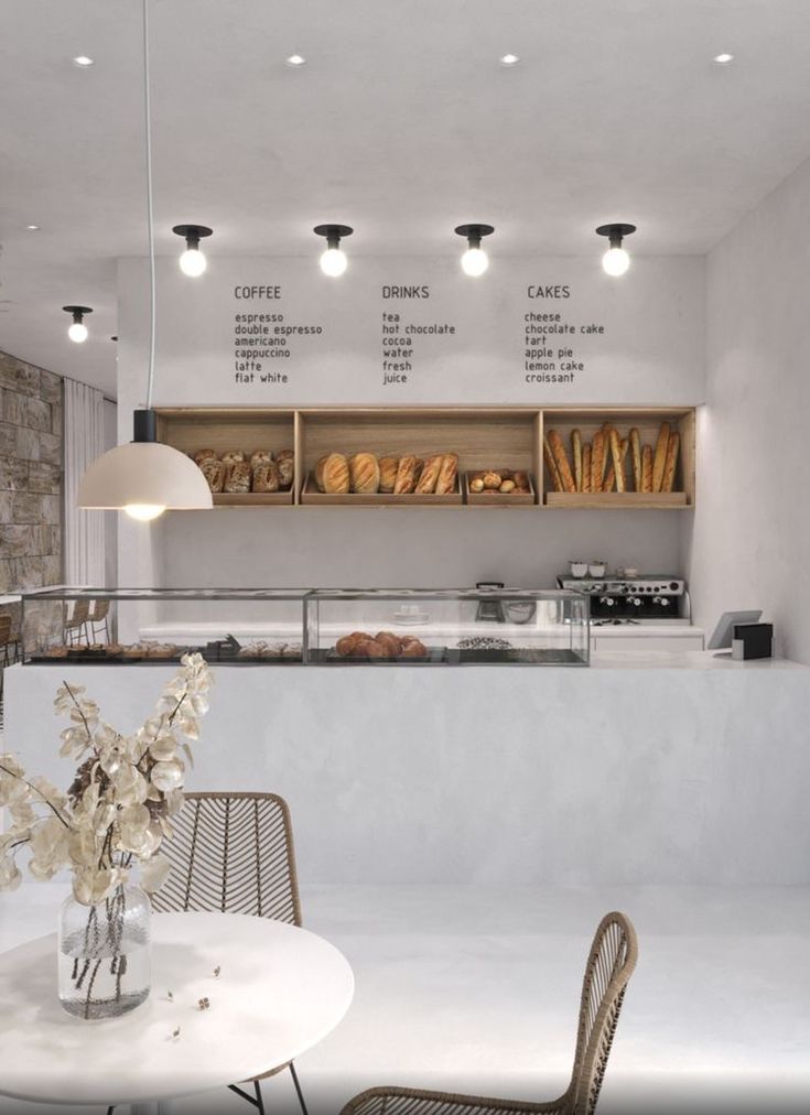 Contemporary Cafe Design: A Minimalist and Inviting Space for Coffee and Pastries