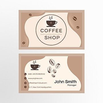 Modern Minimalistic Cafe Business Card Design with Cozy Aesthetics and Playful Elements