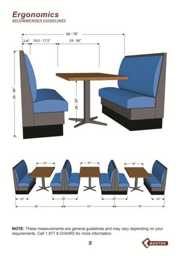 Ergonomic Booth Seating Design Layout for Cafes Enhancing Comfort and Capacity