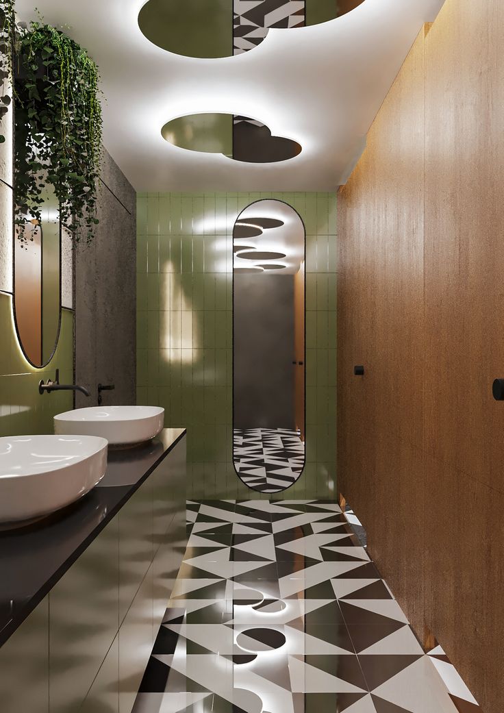 Stylish Cafe Bathroom Design Merges Modern Aesthetics with Functional Elegance