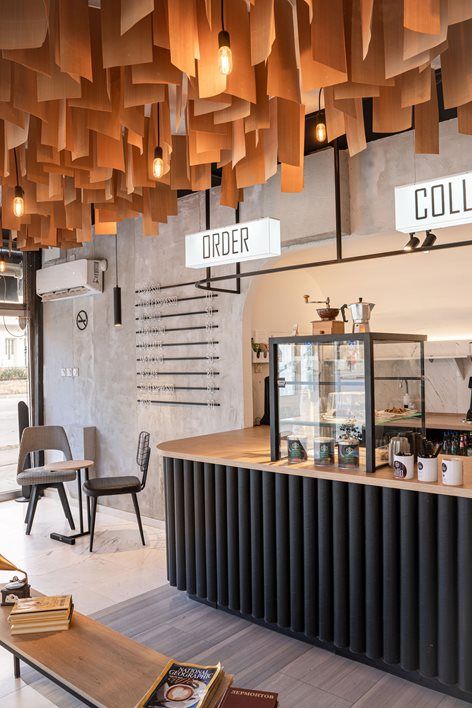 Modern Cafe with Inviting Design and Cozy Atmosphere