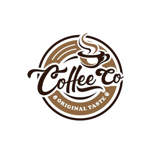 Inviting Circular Cafe Logo: A Fusion of Earthy Tones and Artistic Elements for a Rich Coffee Experience