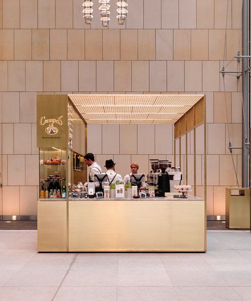 Sleek, Modern Cafe Kiosk Design Enhances Luxurious Atmosphere for Casual Gatherings