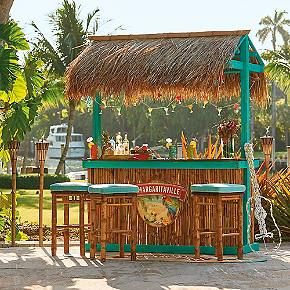 Tropical Paradise Cafe: A Vibrant Outdoor Bar for Relaxation and Socializing