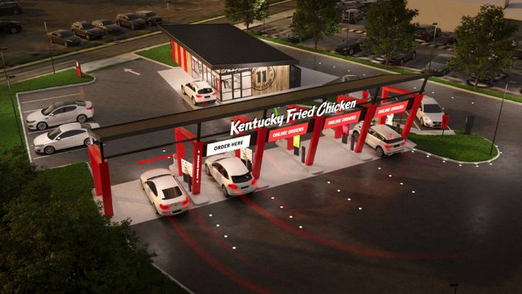 Modern Fast-Food Design Focusing on Streamlined Drive-Thru Experience and Customer Convenience