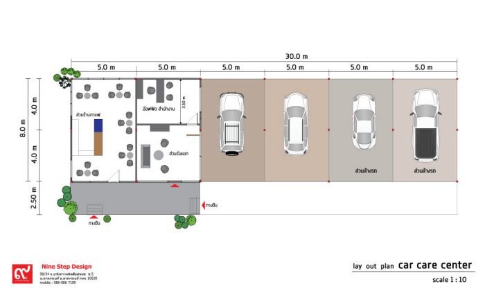 Optimized Car Care Center Design: Functional Layout Enhancing Customer Experience