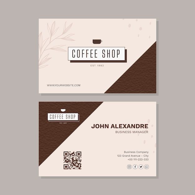 Modern yet Cozy Coffee Shop Business Card Design Balancing Aesthetics and Functionality