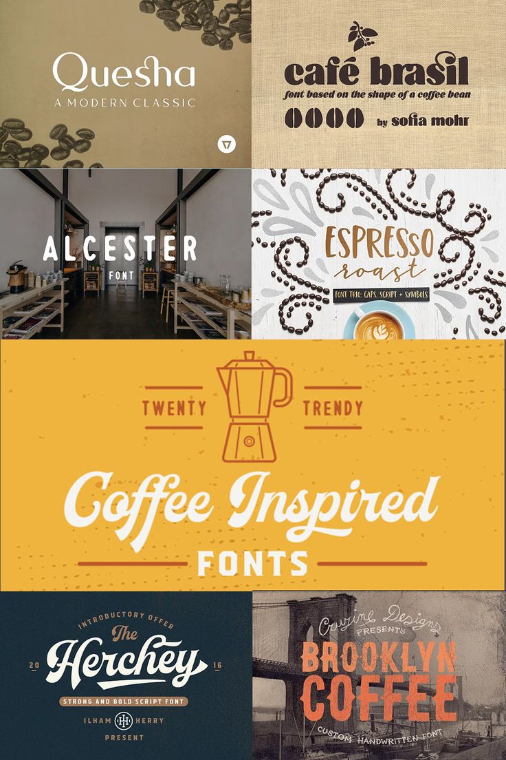 Typography Designs for an Inviting Cafe Atmosphere