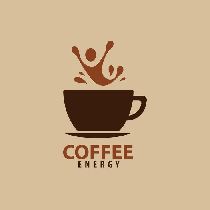 Energetic Cafe Design: Stylized Coffee Cup with Dynamic Splash and Leaping Silhouette Emphasizes Vitality and Community Warmth