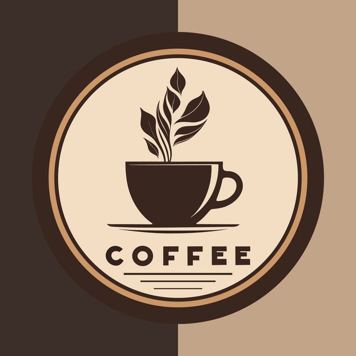 Elegant Circular Emblem Design Celebrating Freshness in Coffee with Earthy Tones and Modern Classic Aesthetic