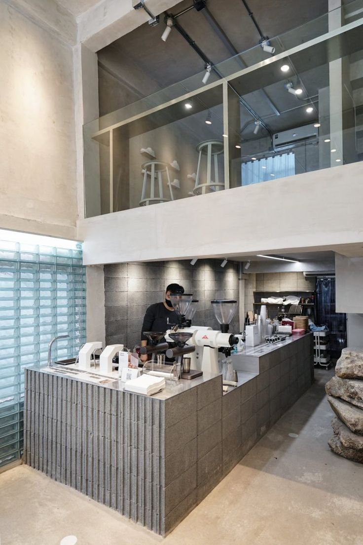 Minimalist Modern Industrial Cafe Design: Functional Elegance with Inviting Atmosphere