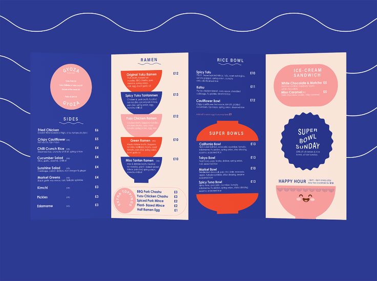 Vibrantly Designed Cafe Menu: A Whimsical Blend of Color and Modern Layout