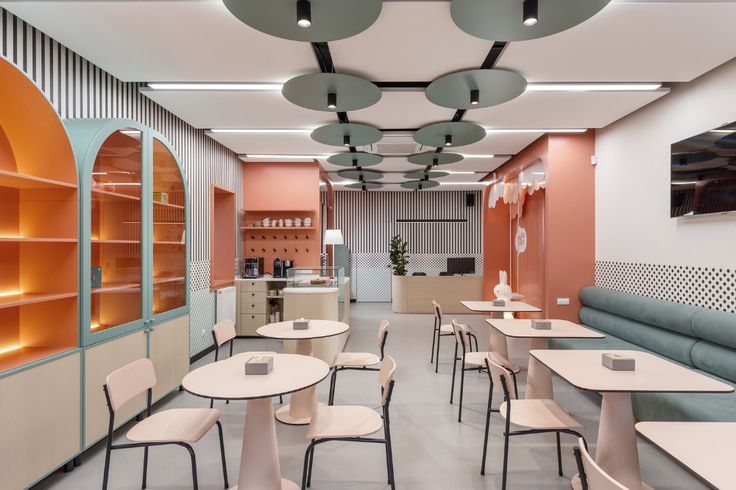 Contemporary Cafe Design: A Harmonious Blend of Color, Texture, and Social Interaction