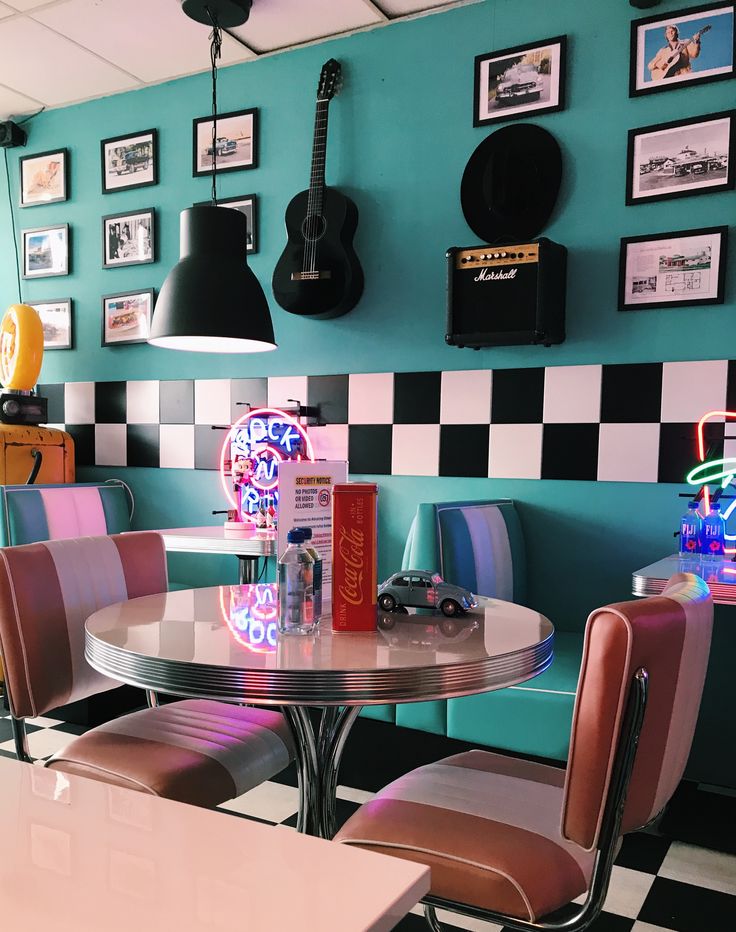 Retro-Inspired Cafe Design Blends Nostalgia with Vibrant Aesthetics