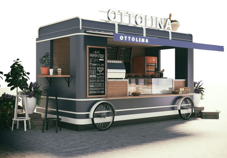 Chic Cafe Design Merges Modern and Classic Elements in a Mobile Food Truck Setup