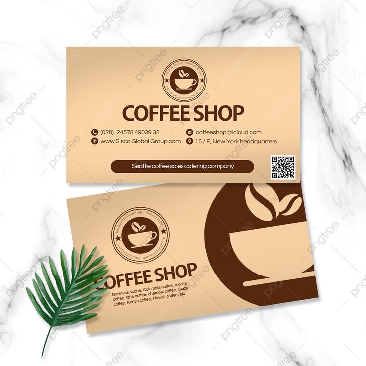 Elegant Minimalist Cafe Business Card Design Reflecting Quality and Comfort