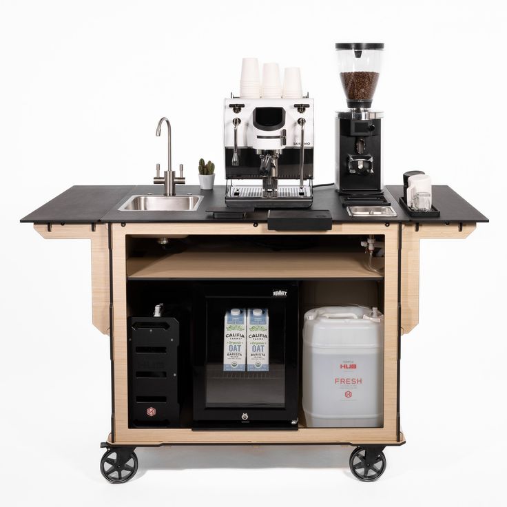 Versatile Mobile Coffee Station: A Blend of Functionality and Aesthetic Appeal