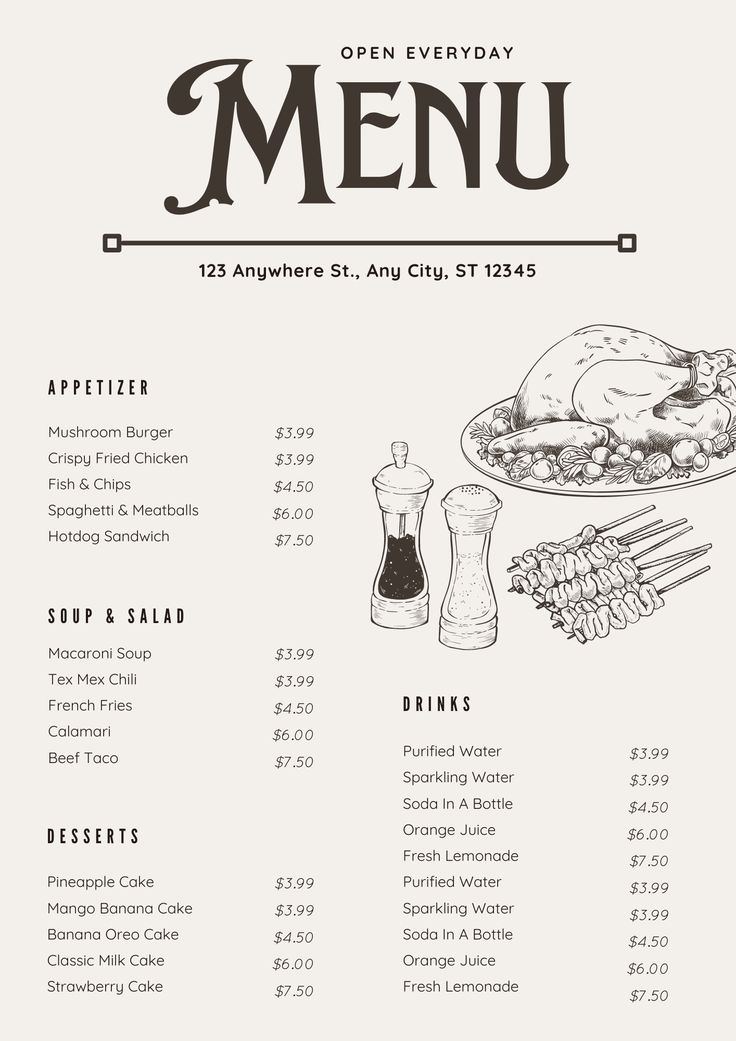 Rustic-Modern Cafe Menu Design Enhances Dining Experience with Warm Aesthetics and Elegant Typography